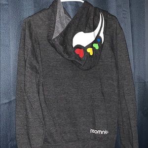 Insomniac zipped hoodie sweatshirt gray